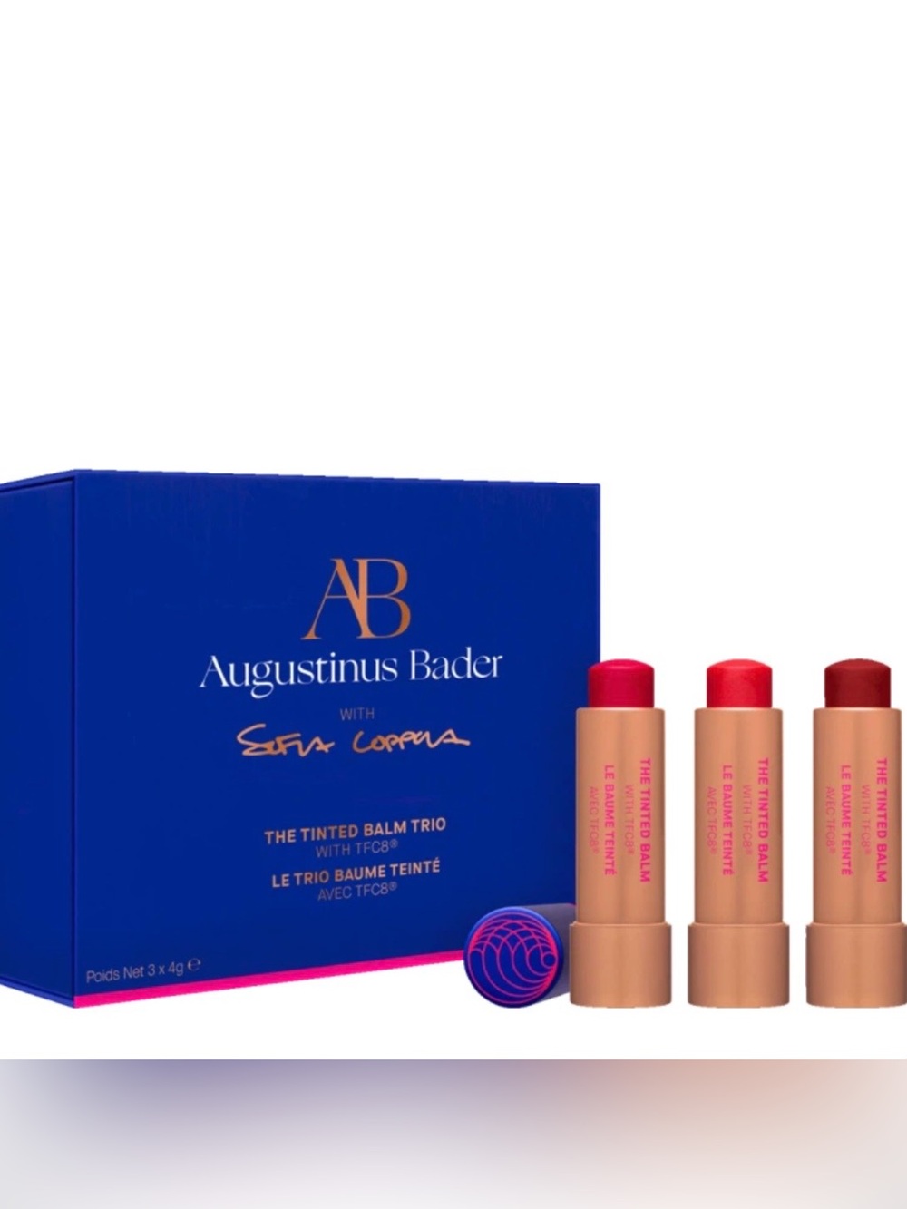 BNIB Tinted Balm Trio with Sofia Coppola by Augustinus Bader